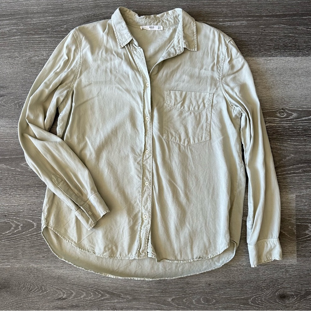 Mango Denim Button Up
